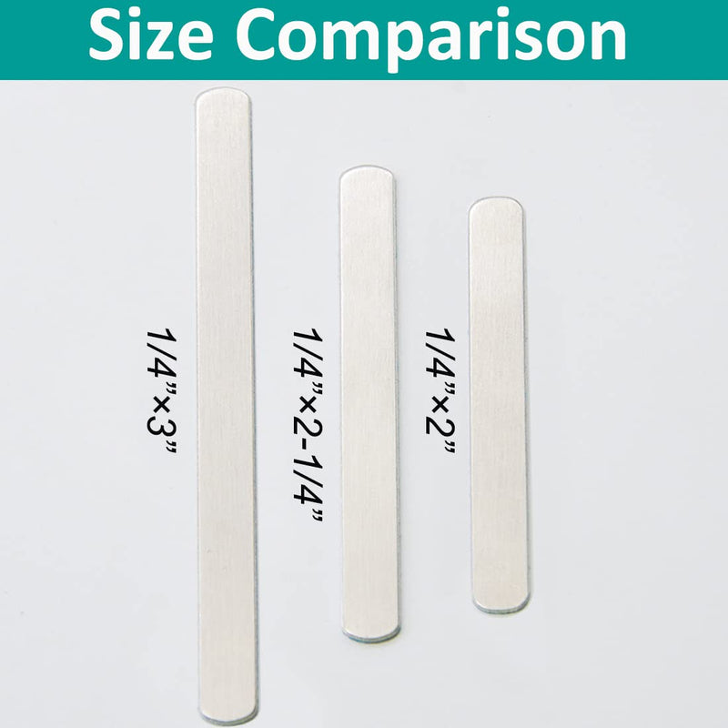 ABBECIAO 25 Pack Aluminum Flat Ring Blanks for Metal Stamping and Jewelry Making with Deburred Edges(1/4" × 2", Ring Sizes 4-6) 1/4" × 2" - NewNest Australia