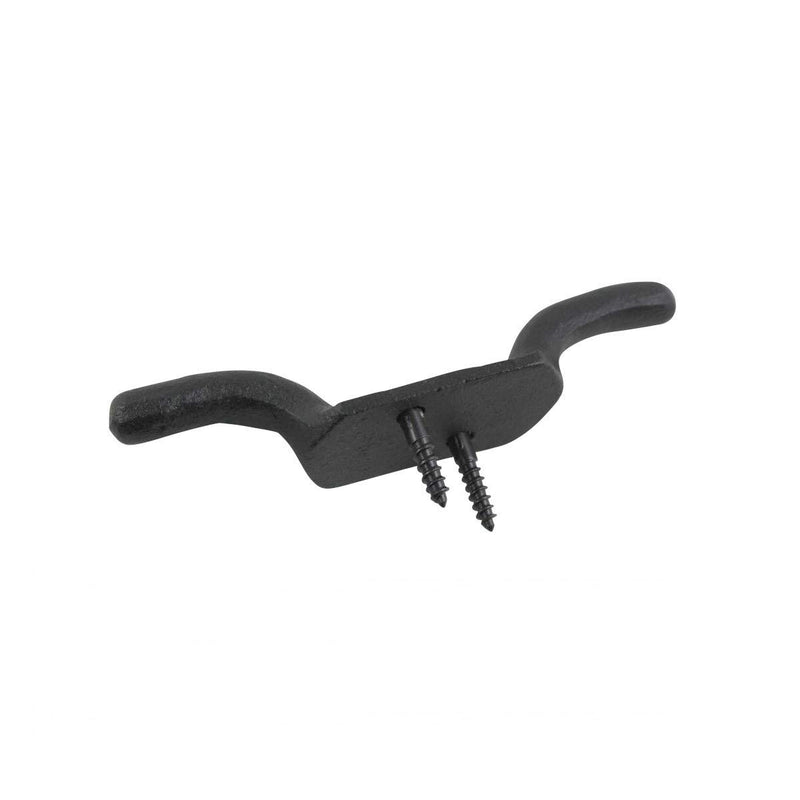 NewNest Australia - 4 Window Hooks Black Wrought Iron Cleat Hook Set of 4 | Renovator's Supply 