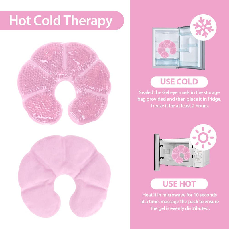 NEWGO®Breast Ice Pack Breastfeeding Gel Pads, 3 in 1 Breast Therapy Ice Pack for Breastfeeding, Nursing Pain Relief, Sore Nipples Mastitis Relief - 2pcs Pink - NewNest Australia