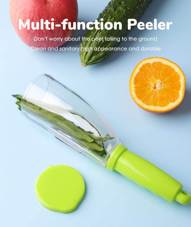 Vegetable Peeler with Container Green - NewNest Australia