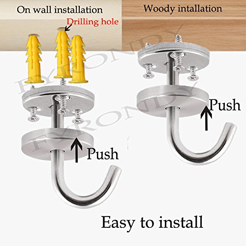 NewNest Australia - FYTRONDY Stainless Steel Screws Mount Ceiling Hooks, Coat Hanger (2 INCH, 4 Pack) 