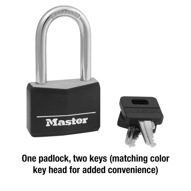 Master Lock 141DLF Covered Aluminum Padlock with Key, Black 1 Pack - NewNest Australia