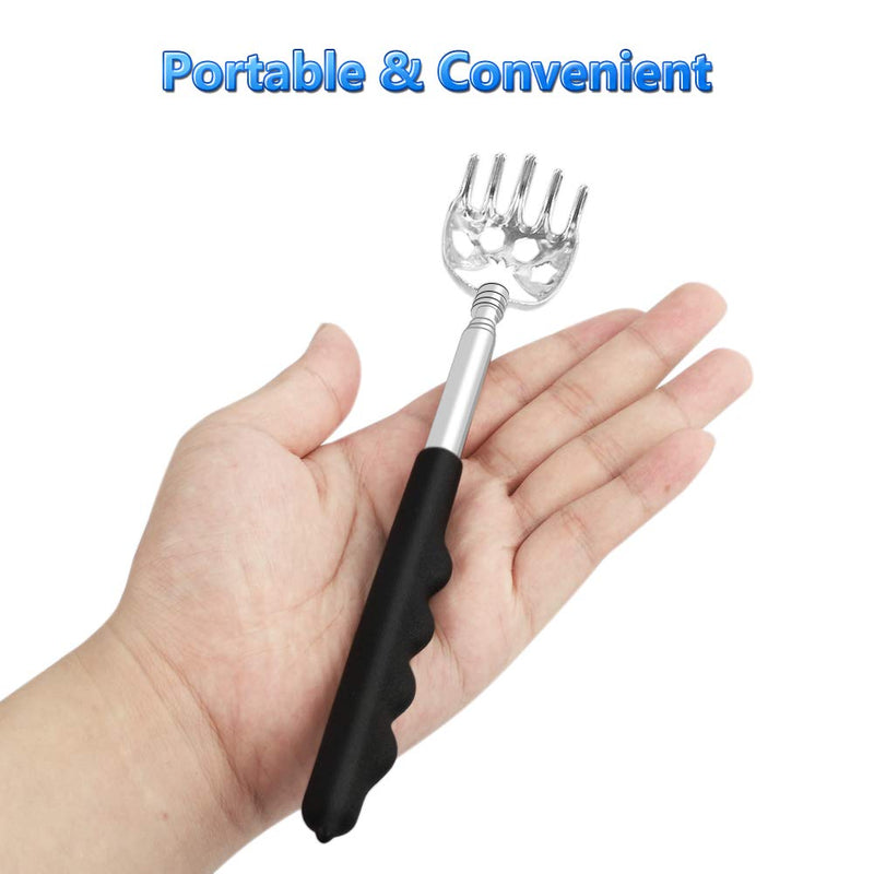 6 Pack Telescoping Back Scratcher - Bear Claw Back Scratchers - Portable Extendable Backscratcher with Rubber Handles in Black, Blue, Green, Purple, Red, Pink Color - NewNest Australia