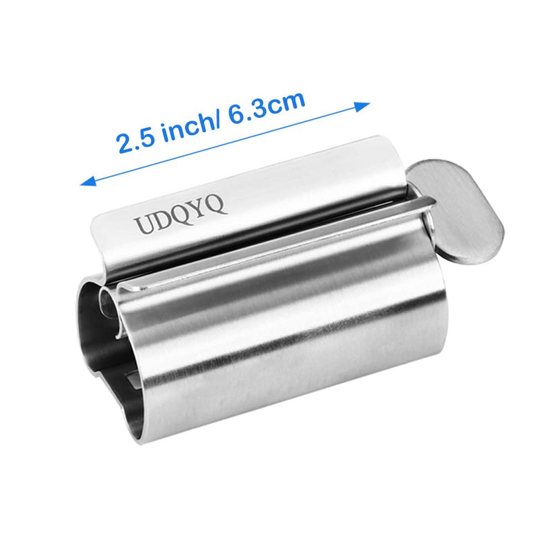 Udqyq Tube Squeezer Tube Press, Pack Of 3 Toothpaste Squeezer Stainless Steel Save Toothpaste Total Squeeze Out Empty Tubes Stainless Steel Toothpaste Seat Holder With Stand Function (Silver) - NewNest Australia