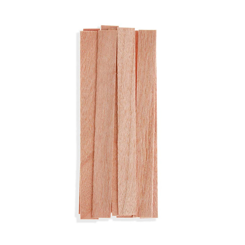 100 Pack Small Wood Candle Wicks for Making Candles, Natural Wooden Thick Candle Wick Candle Labels with Iron Stand for DIY Candle Making Craft, 5.1 x 0.5inch - NewNest Australia