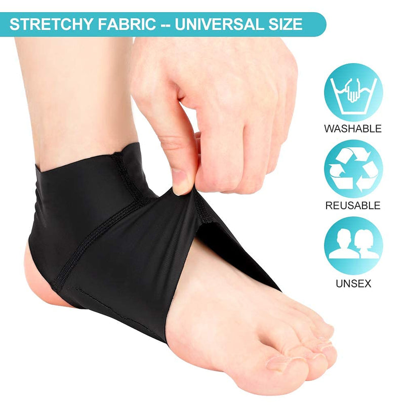 Arch Ankle Support Sleeves for Flat Feet, Plantar Fasciitis Arch Socks with Gel Pads, Compression Ankle Arch Brace Wrap for Men and Women, Heel Spurs, Flat Foot, High/Low Arch, 1 Pair Arch Ankle Support Sleeves - NewNest Australia