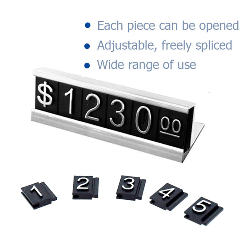 SunnyZoo Price Tag Adjustable Counter Stand Label Metal Sale Price Display Stand 16 Sets (Silver) Silver - NewNest Australia