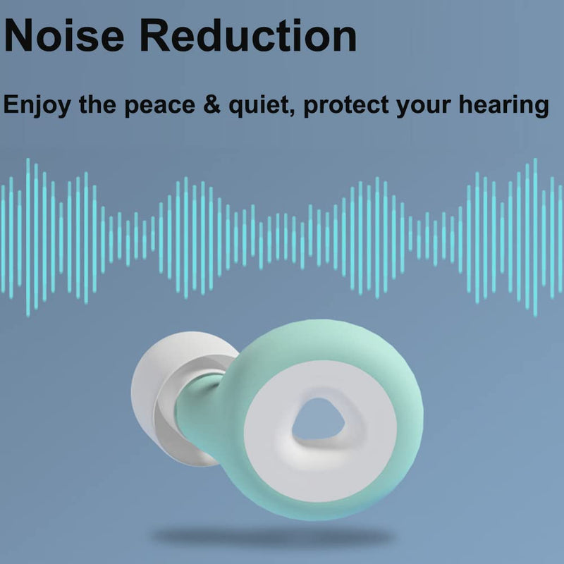 Samsyoki 2 Pairs Of Ear Plugs For Sleeping, Soft Silicone Ear Protection, Replacement Ear Plugs In S/M/L With Box, Ear Plugs For Sleeping, Snoring, Work, Swimming (Black + Green) - NewNest Australia