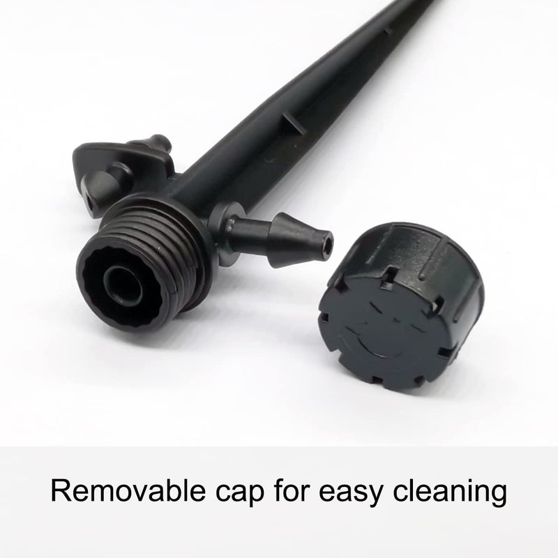 25 Pcs Drip Irrigation Emitters, Adjustable Flow 0-18 GPH Irrigation Drippers with Stake, 360 Degree Flow Sprinkler Head, Irrigation System Accessories, Auto Watering for Garden Patio Lawn Flower Bed - NewNest Australia