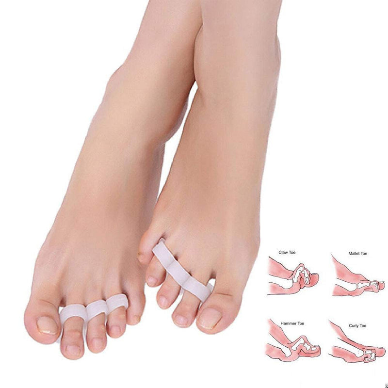 Pedimend 3-Loop Hammer Toe Crests Pads (2PAIR) - Gel Toe Straightener for Overlaping Toes, Hammer Toes, Curled Toes and Bent Toes - Fix, Separate and Support Mallet Toes - Unisex - Foot Care - NewNest Australia