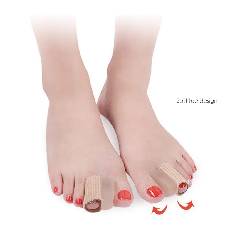 Msling Pack Of 4 Hallux Valgus Correction Toe Separators With Gel Cushion For Hammer Toes And Bunion Big Toe Alignment, Silicone Toe Separator Toe Tube Bandages Pain Relief - NewNest Australia
