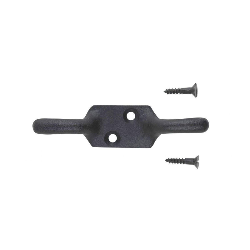 NewNest Australia - 4 Window Hooks Black Wrought Iron Cleat Hook Set of 4 | Renovator's Supply 