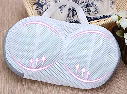 NewNest Australia - DurReus Wirefree Bra Laundry Bags for Washing Machine Underwear Mesh Wash Bags with Zipper Small Bra Protector in Washer Pack 2 Wirefree Small 2pcs 