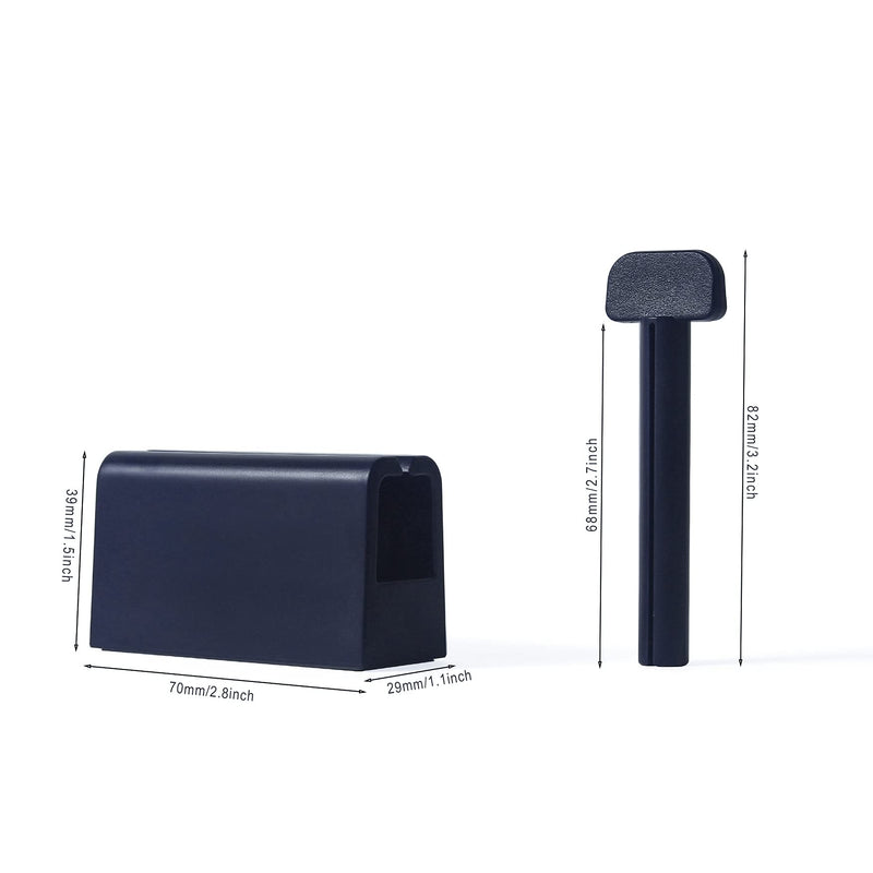 CORNERIA 2pcs Toothpaste Tube Squeezer Plus with Long Size 2.8IN - Premium ABS Plastic & Silicone pad Toothpaste Squeezer Rollers Even Tube Cosmetics, Tube Ketchup etc Black - NewNest Australia