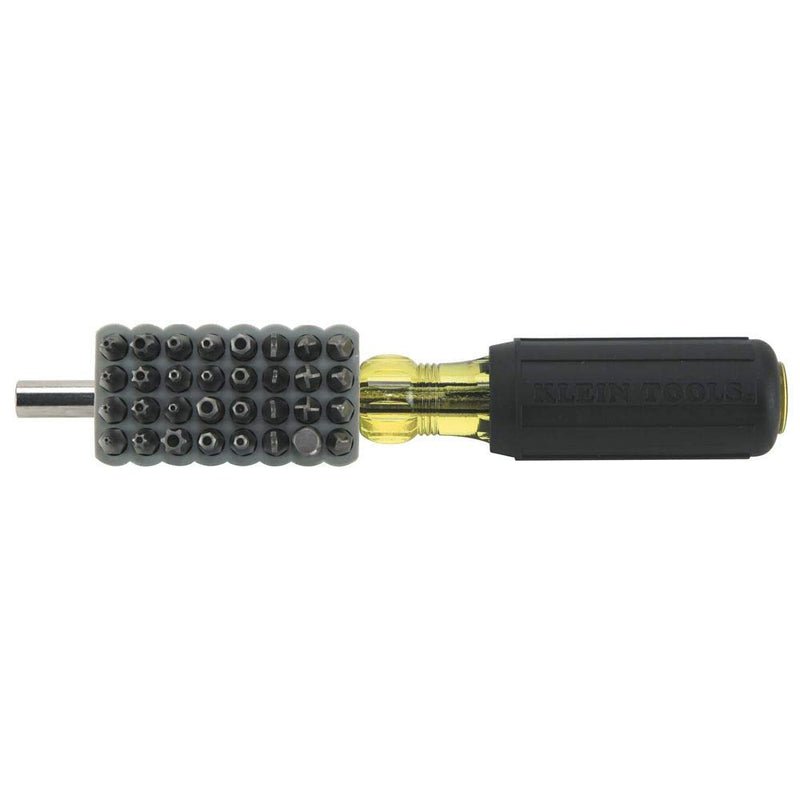 Klein Tools 32510 Magnetic Multibit Screwdriver with Sturdy Torx, Hex, Spanner, Tri-Wing, Torq and Nut Tamperproof Bits and Storage Block - NewNest Australia