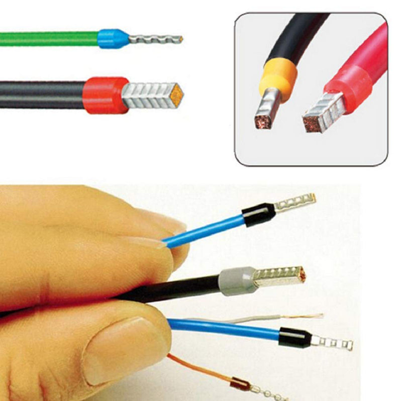 EL-SKY 800pcs Assortment Ferrule Wire Copper Crimp Connector, Wire Terminals Kit, Wire Connector Kit, Insulated Cord Pin End Terminal AWG 22-10 Kit - NewNest Australia