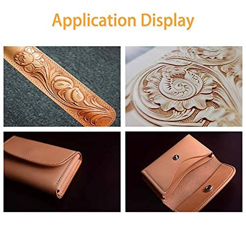 Muse Craft Flawless 2PCS 12''X12'' Vegetable Tanned Leather 5-6oz Precut| Import A Grade Tooling Leather Hide 1.9-2.3mm| Full grain Vegetable Tanned Leather for Carving, Molding, Dyeing(2PCS12''x12'') 2PCS 12''x 12'' - NewNest Australia