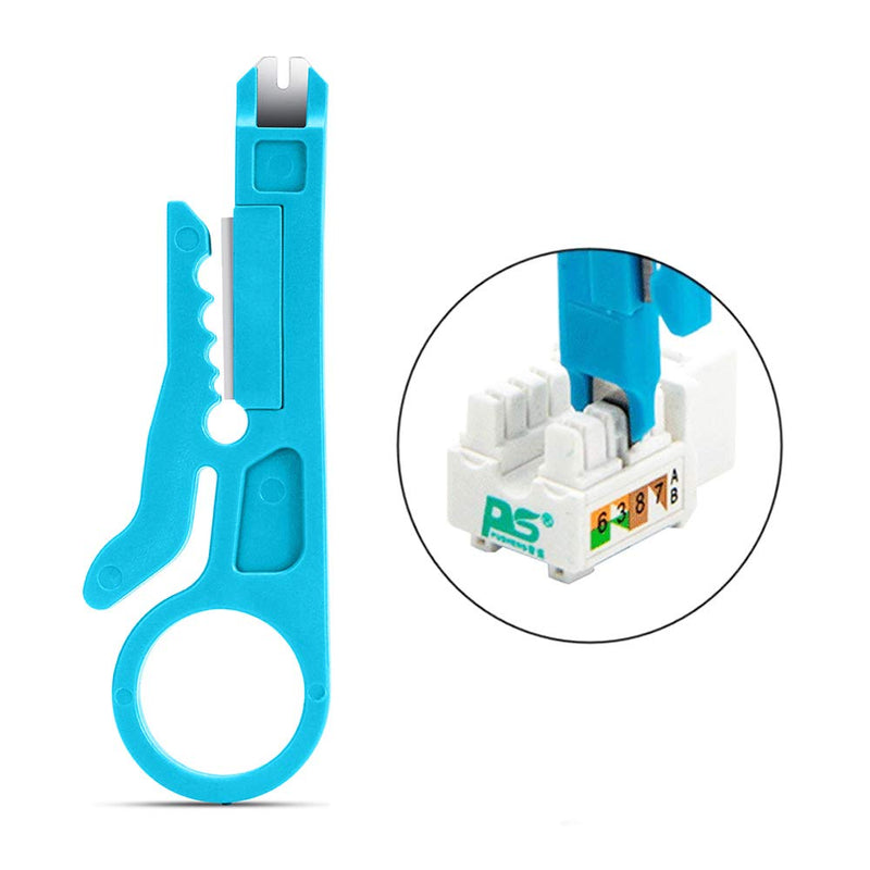 BUSHIBU Mini Wire Stripper 6 Pack Network Wire Stripper Punch Down Cutter for Network Wire Cable, RJ45/Cat5/CAT-6 Data Cable, Telephone Cable and Computer UTP Cable - NewNest Australia