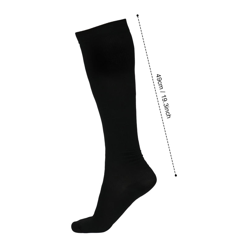 welsberg 1 pair of sports compression stockings size EU 40-45, support stockings for men and women, black compression socks with 15-25 mmHg for flights, running, tennis, travel - NewNest Australia