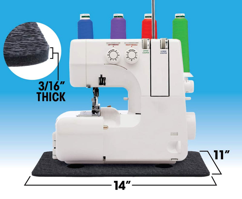 Cottage Mills Stay-in-Place Machine Mats - 2 Piece Set - 11" x 14" & 15" x 18" - Sewing Machine and Serger Mats - Calms Vibration and Dampens Noise. Made in USA. 2 pc Set - 11" x 14" & 15" x 18" - NewNest Australia