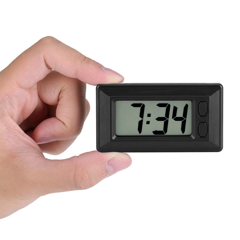 NewNest Australia - MAGT Digital Clock, Portable LCD Car Dashboard Desk Electronic Clock Date Time Calendar Display Dashboard with Adhesive Pad,Backlit Screen 