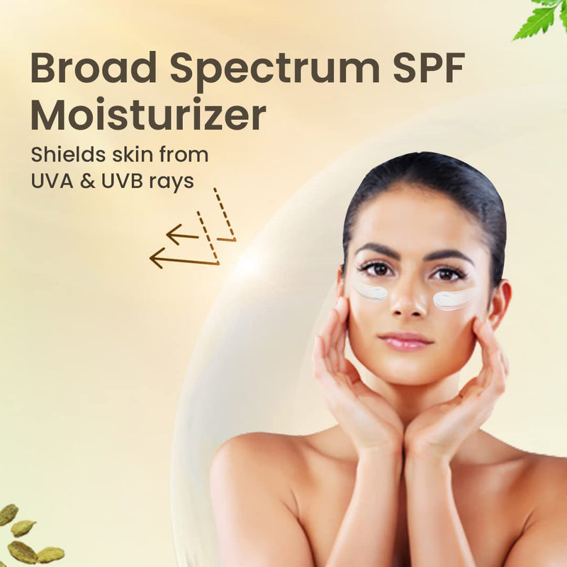 Blue Nectar Natural SPF Face Moisturiser - Ayurvedic Day Face Cream with SPF 30 - Brightening SPF Sunscreen Face Moisturizer - Natural Sun Care & Tanning Face Cream with Ayurvedic Herbs - NewNest Australia