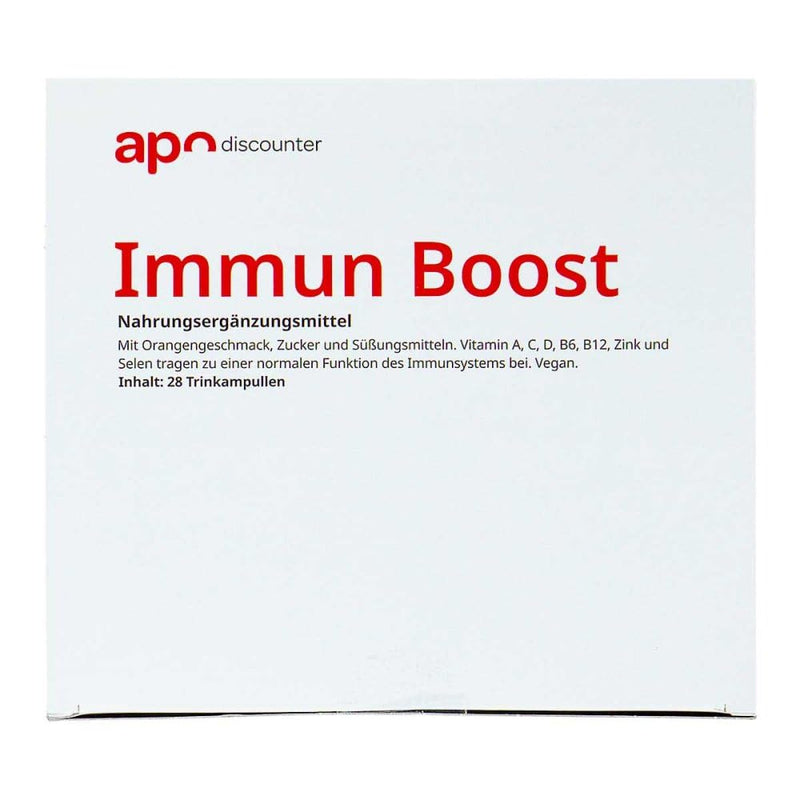 Apodiscounter Immune Boost drinking ampoules - micronutrients for normal immune system function - with vitamins A, C, D, B6, B12, zinc and selenium / 28 daily portions - NewNest Australia