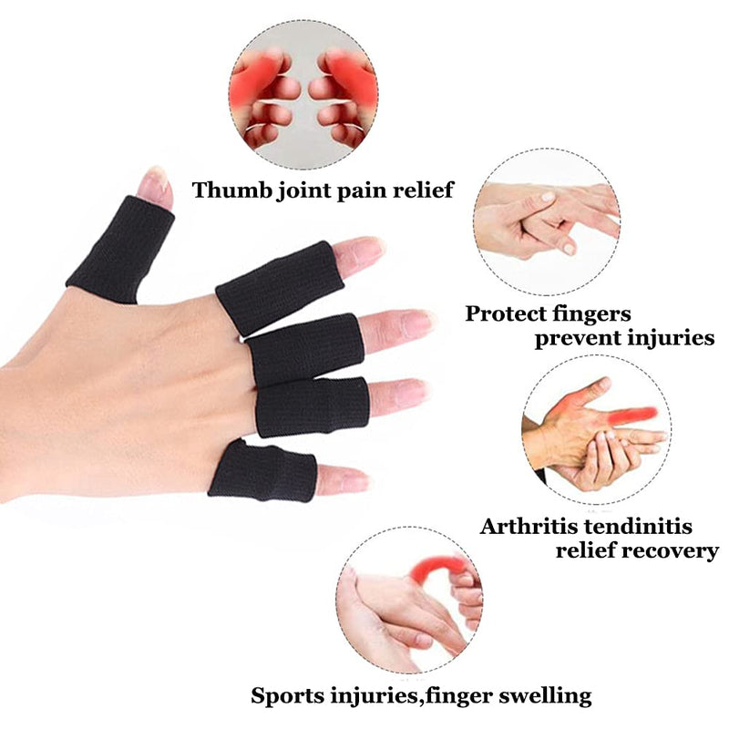 Finger Support Compression Sleeves (30Pcs), Breathable Thumb Support Brace Splint Arthritis Sleeve for Finger Joint Pain Relief, Comfortable Finger Protector for Triggger Finger Sports Aid Support - NewNest Australia