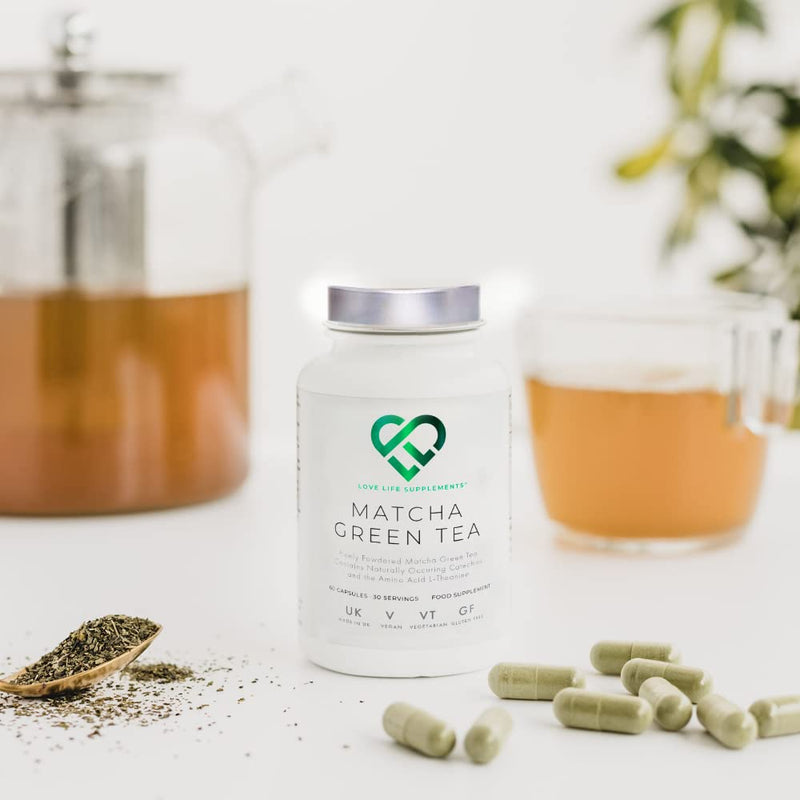 High Strength Japanese Matcha Green Tea Extract by LLS | 1000mg per Serving - 60 Capsules | Powerful Anti-Oxidant Which Protects The Cells From Oxidative Stress | No Bulking Agents - Only Pure Matcha | 60 Capsules | Made in UK Under GMP License - "Live... - NewNest Australia