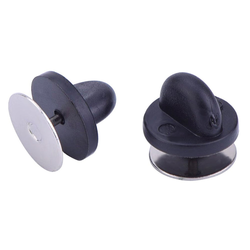 eBoot PVC Rubber Pin Backs, Black (100) 100 - NewNest Australia