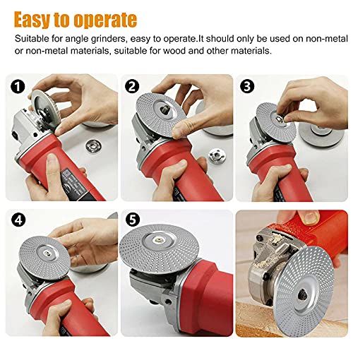 Acxico 2Pcs 100mm & 3.3'' Carbide Wood Sanding Carving Shaping Disc for Angle Grinder Grinding Wheel - NewNest Australia