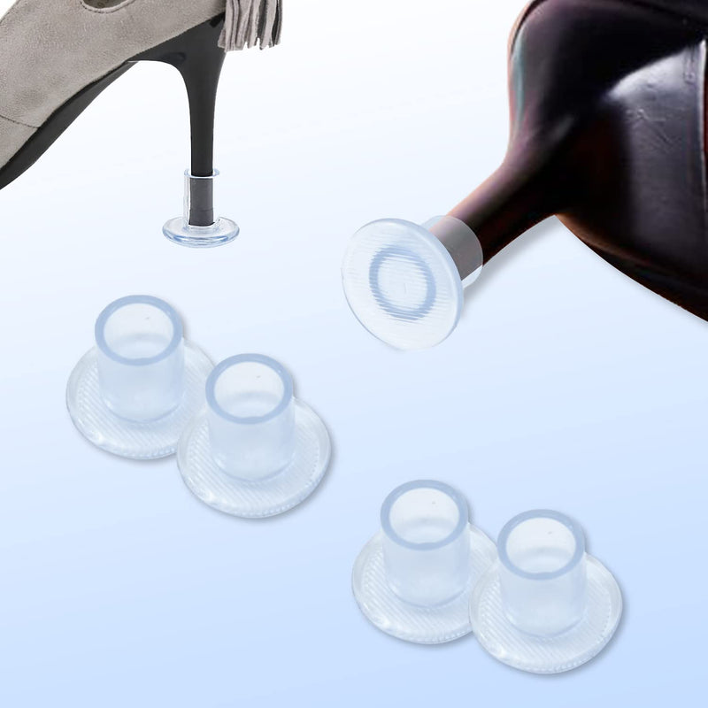 12 Pairs High Heel Protectors Transparent Heel Stoppers Invisible Heel Protectors for Grass for Women Perfect for Weddings Formal Occasions Outdoor Garden Party S, M, L - NewNest Australia