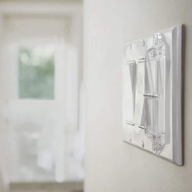 Rocker Light Switch Guard, ILIVABLE Child Proof Switch Plate Cover Guard Protects Your Lights or Circuits from being Accidentally Turned On or Off by Children and Adults (Clear) Clear - NewNest Australia