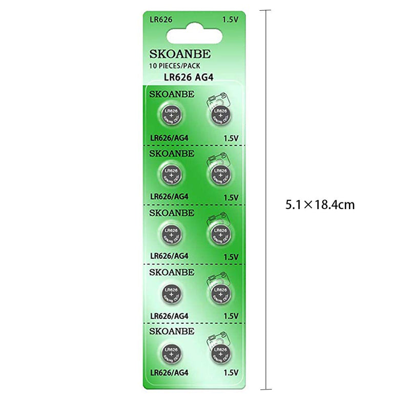 SKOANBE 10Pack SR626SW 377 LR626 AG4 1.5V Watch Battery 10 Count (Pack of 1) - NewNest Australia
