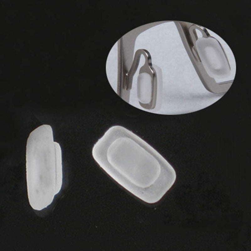 Eyeglass Nose Pads Push in 11mm 3 Pairs Rectangle Nose Pads Silicone and 1 Pair Anti-Slip Holder for Glasses, Ear Hook 2 Piece Set - NewNest Australia