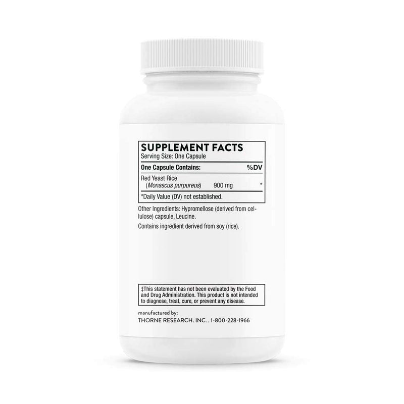 Thorne Research - Choleast-900 - 900 mg Red Rice Yeast Extract - 120 Capsules - NewNest Australia