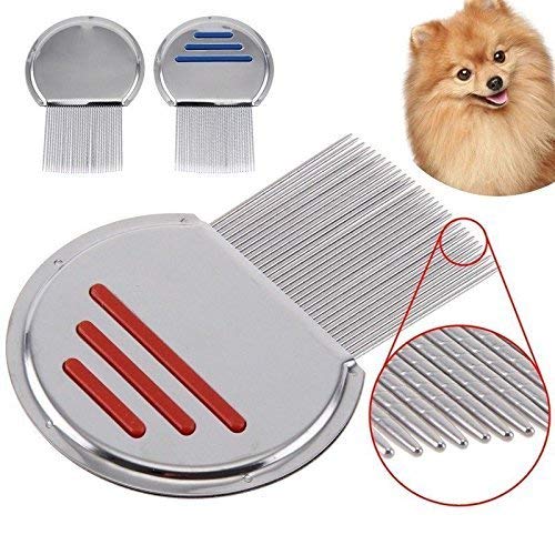Lice Nit Comb Get Down Stainless Steel Metal Tooth Head Long Teeth/Professional Stainless Steel Nit Comb for Head Lice Treatment,Reusable,Removes Louse Nits (Pack of 1) 2 Count (Pack of 1) - NewNest Australia