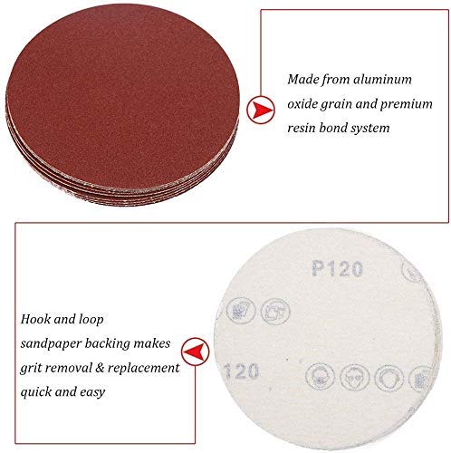 AchNau 4" Hook & Loop Sanding Discs Sanding Pads 80/100/180/240/600/800/1000/1200/2000/3000 Assorted Grits Pack of 100 - NewNest Australia