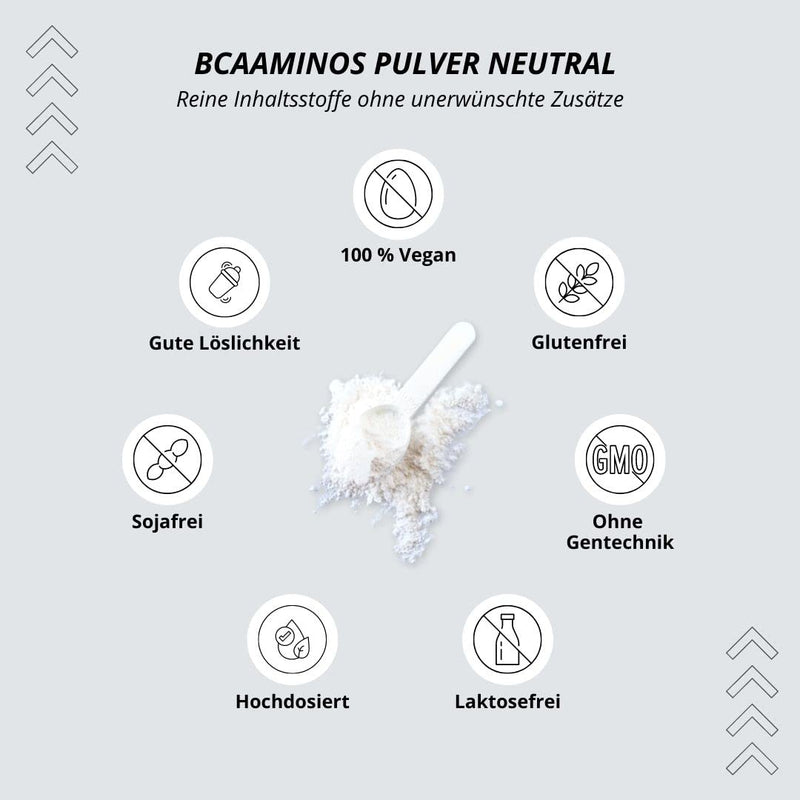Bcaa Powder Neutral - Highest Dose Bcaaminos Without Sweeteners, Sugar And Additives - Natural Bcaas Are Essential Amino Acids - Vegan Instant Powder Unflavored 300 G - NewNest Australia