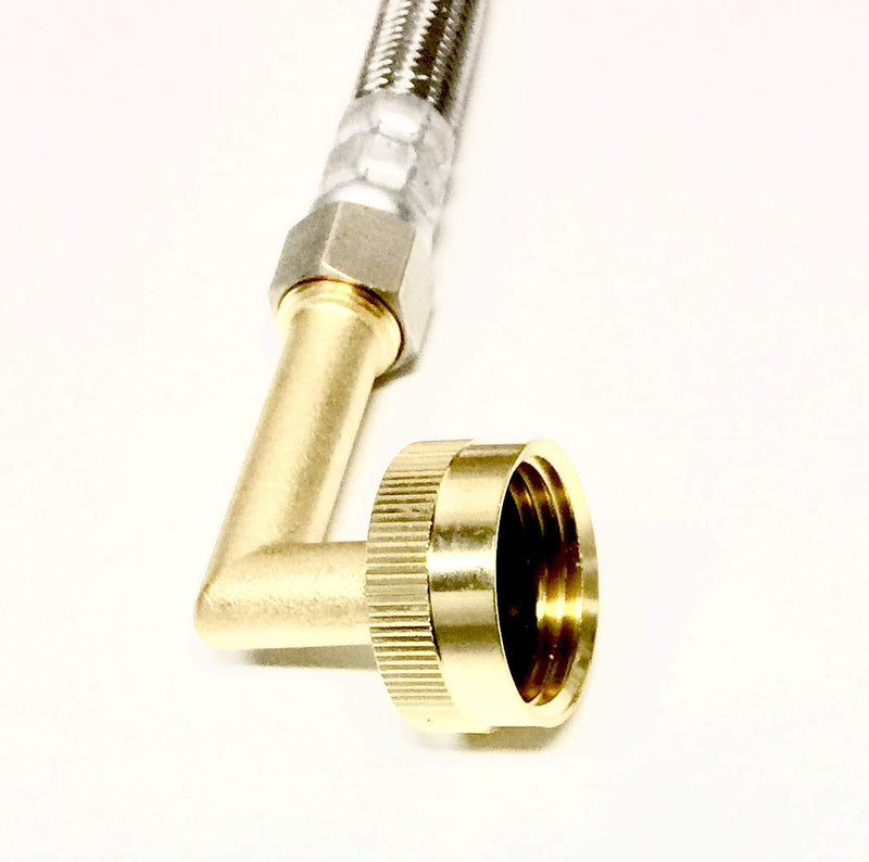 Shark Industrial Premium No-lead brass dishwasher swivel connector elbow fitting 3/8" comp x 3/4" FHT - NewNest Australia