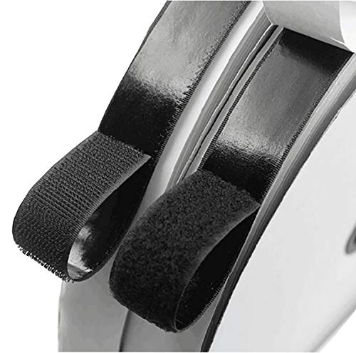 Yuwa 1 Inch Black Hook and Loop Magic Tape Self Adhesive Sticky Back Fastener Nylon Heavy Duty for DIY Craft (15 Feets) (Black) - NewNest Australia