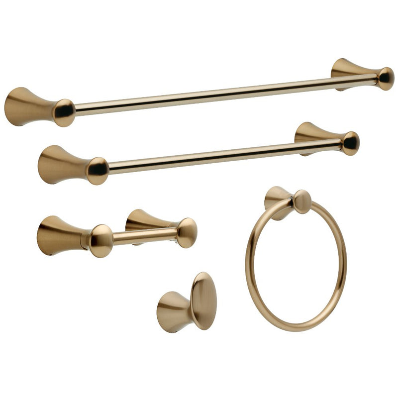 Delta Faucet Bathroom Accessories 73850-CZ Lahara Pivoting Toilet Paper Holder, Champagne Bronze - NewNest Australia