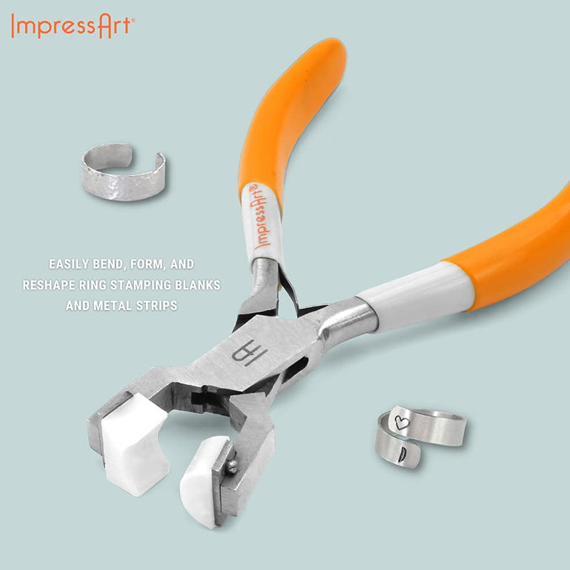 ImpressArt - Ring Making Kit for Jewelry Making, Bending and Wrapping Metal Tool Includes 8 Metal Ring Blanks Ring Bending Kit - NewNest Australia