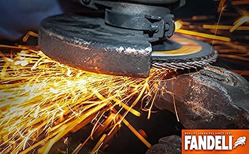 Fandeli Flap Disc - 80 Grit Sanding Grinding Wheel (Pack of 5) - Aluminum Oxide Abrasives Grinder Wheel - Grinding Disc for Paint, Metal, Wood, Stainless Steel & Plastics - 4.5 Inch Grinder Wheels - NewNest Australia