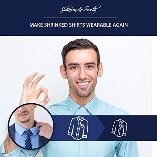 Johnson & Smith Collar Extenders/Neck Extender/Wonder Button for 1/2 Size Expansion of Men Dress Shirts, 5 +1 Pack, 3/8" - NewNest Australia
