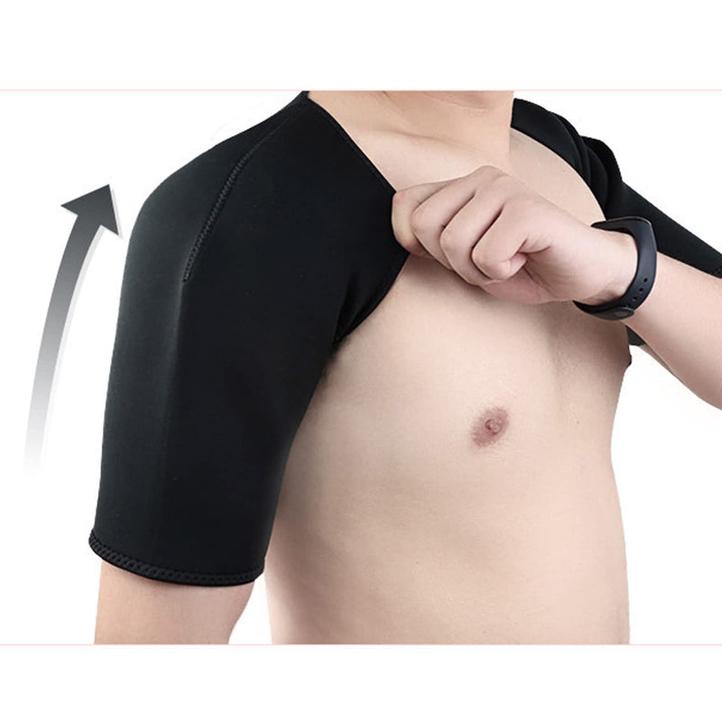 Double Shoulder Support, Breathable Shoulder Support, Compression Shoulder Brace, Winter, Warm Shoulder Pad For Shoulder Joint Dislocation, Sprains, (M (Width Of The Shoulders 40-45 Cm) - NewNest Australia