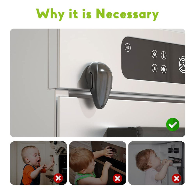 SAFELON 1 Pcs Child Safety Oven Lock, Kitchen Safety Oven Door Lock for Babies & Toddlers (Black) Black - NewNest Australia