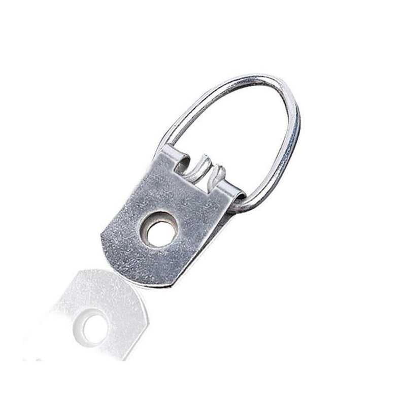 100 Pack D-Ring Picture Hangers with Screws for Hanging Clock Paintings Artwork Picture Frame Hook Photo Mirrors - Pro Quality Single Hole D-Rings - NewNest Australia