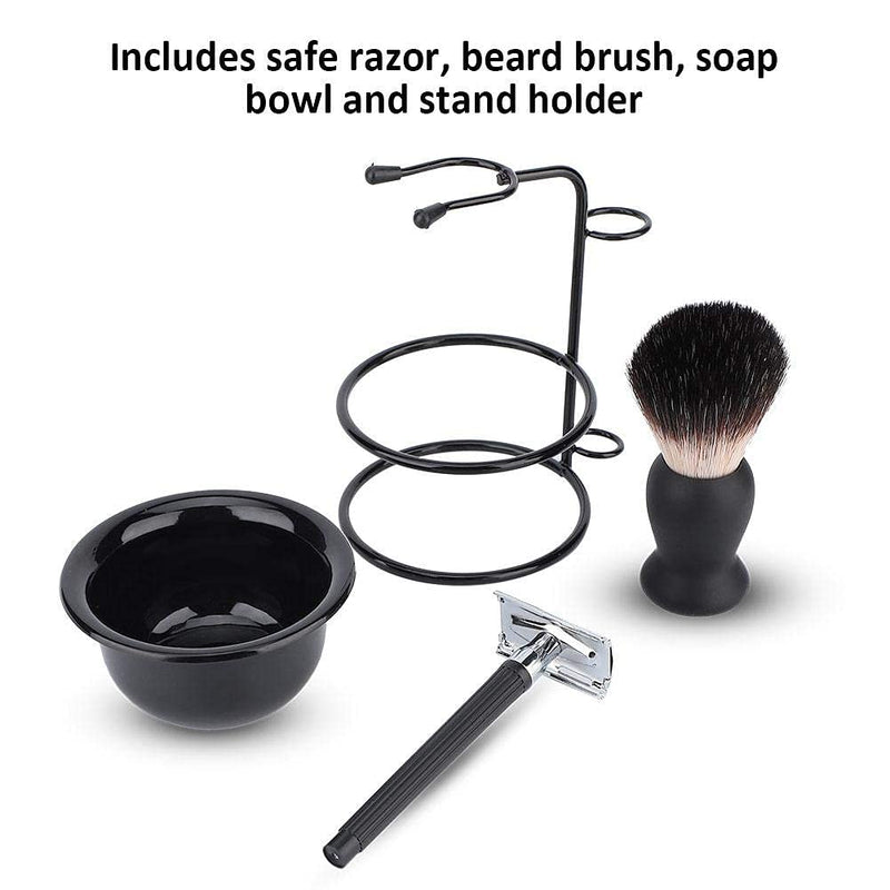 Shaving Kit 4 In 1 Men'S Shaving Set, Beard Shaving Set With Stainless Steel Razor, Universal Razor Holder, Shaving Bowl And Brush For Beard Care For Men Manual Shaving - NewNest Australia