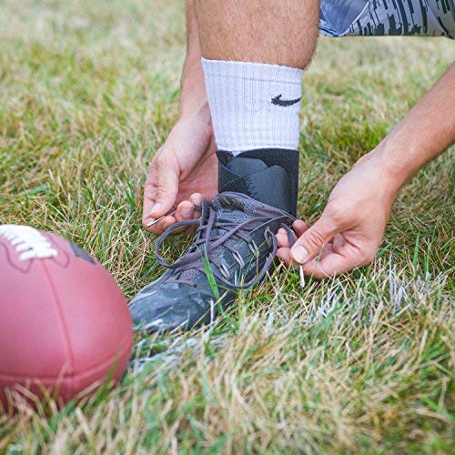 BraceAbility Neoprene Water-Resistant Ankle Brace | Compression Foot Wrap for Swimming, Running, Surfing, Diving, Exercise, Athletic Support & Protection, Sprains, Tendonitis and PTTD Pain (S/M) Small/Medium (Pack of 1) - NewNest Australia